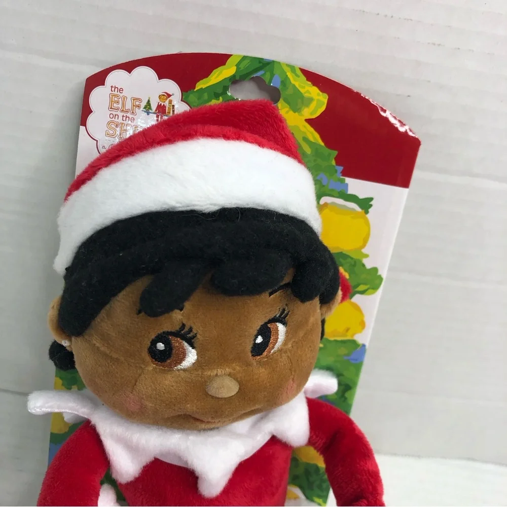 The Elf On The Shelf Girl Plushee Pals Dark Skin Brown Eyes NINA-New In Box